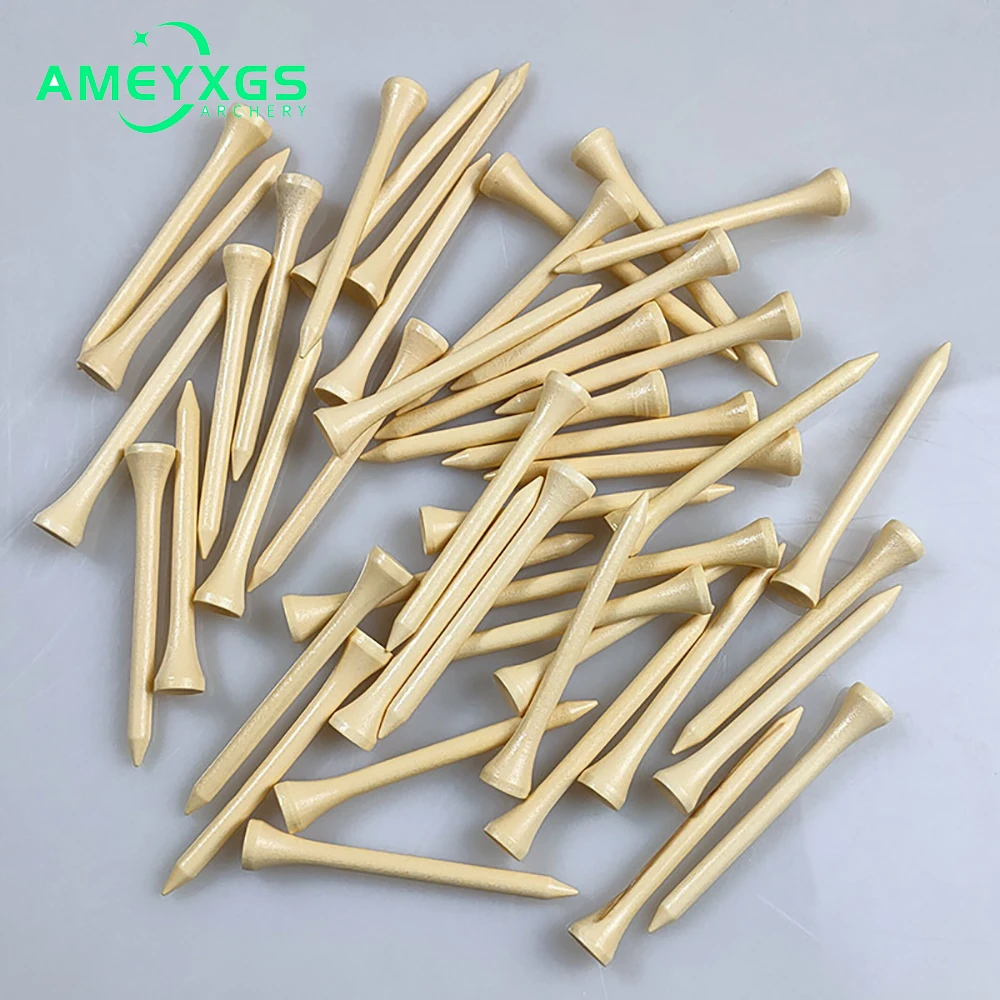 100Pcs Tees Golf Tees Bamboo Tee Golf Balls Holder 4 Sizes 42mm ,54mm,70mm,83mmAvailable Stronger than Wood Tees Drop Ship