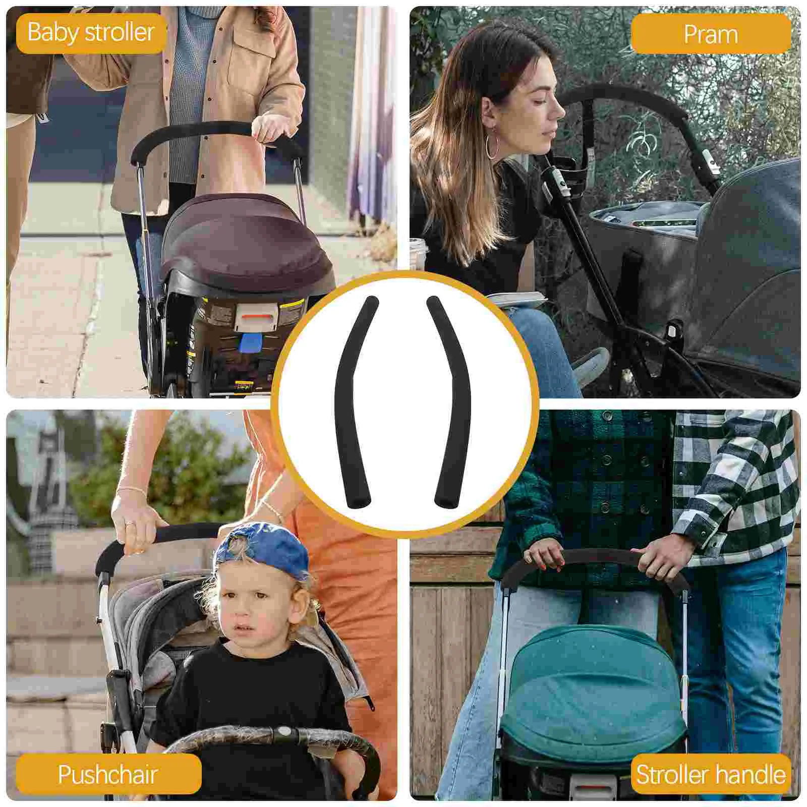 Baby Stroller Bar Cover Pram Foam Armrest Covers Universal Stroller Handlebar Sleeve Cover Infant Toddler Pram Bar Warmer Stroller Accessories