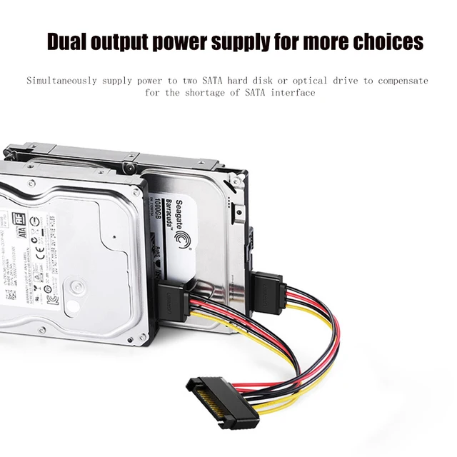 Cavo Alimentazione SATA Splitter - 15 Pin Maschio A Doppia Presa, 15 Cm | Per HDD, SSD E Unità Ottiche - Foto 10