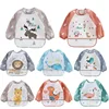 Baby Bibs Burp Cloths Waterproof Long Sleeve Anti-wearing Cartoon Bib Inverted Gown Baby Feeding Bib Bavoir Manches Longues 1