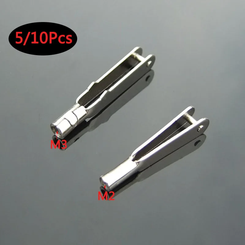 5/10Pcs M2/M3 Metal Clevis Push Rod Coupler Servo Connecting Chuck Steel Horn Clip for RC Drone Airplane Boat Parts
