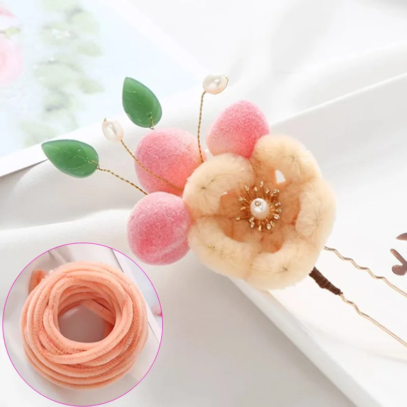 Velvet Twist Wire 2M Handmade Craft Twisted Stick for DIY Flower Craft Ornament Hairpin Jewelry Making Accessories