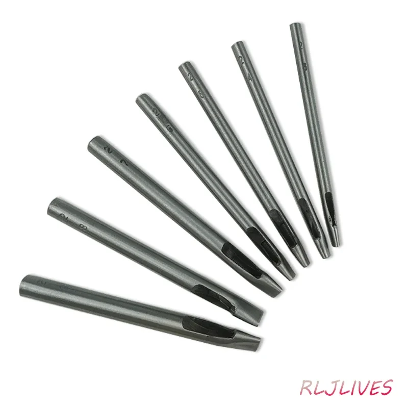 13 Sizes Oval Shape Leather Craft Puncher DIY Leather Hole Punch Maker Chisel Tool Set Belt Watch Banding Punching Tools