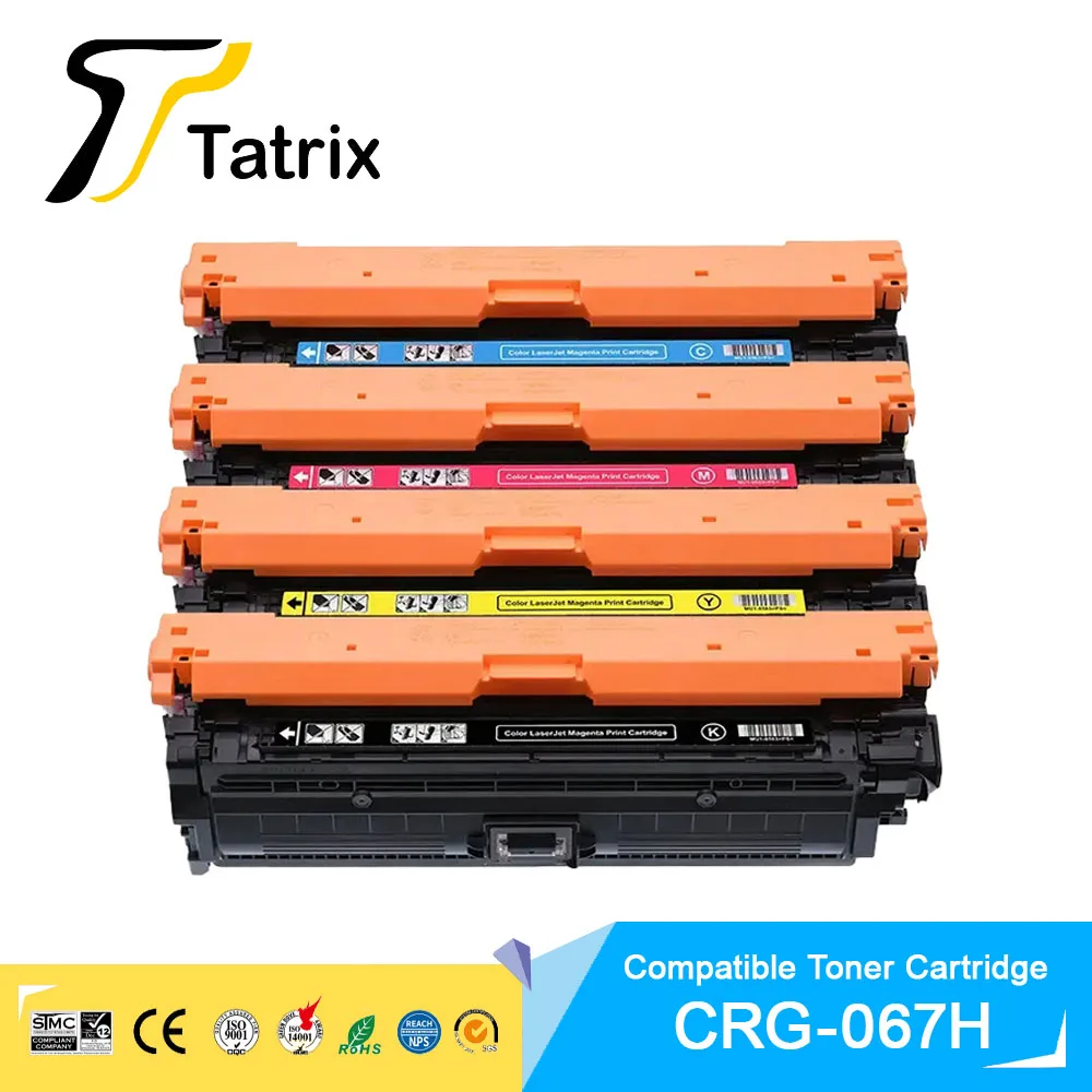 Tatrix Premium CRG067 CRG-067H 067H Compatible Color Toner Cartridge for Canon i-SENSYS MF651Cw/655Cdw/657Cdw MF656Cdw Printer