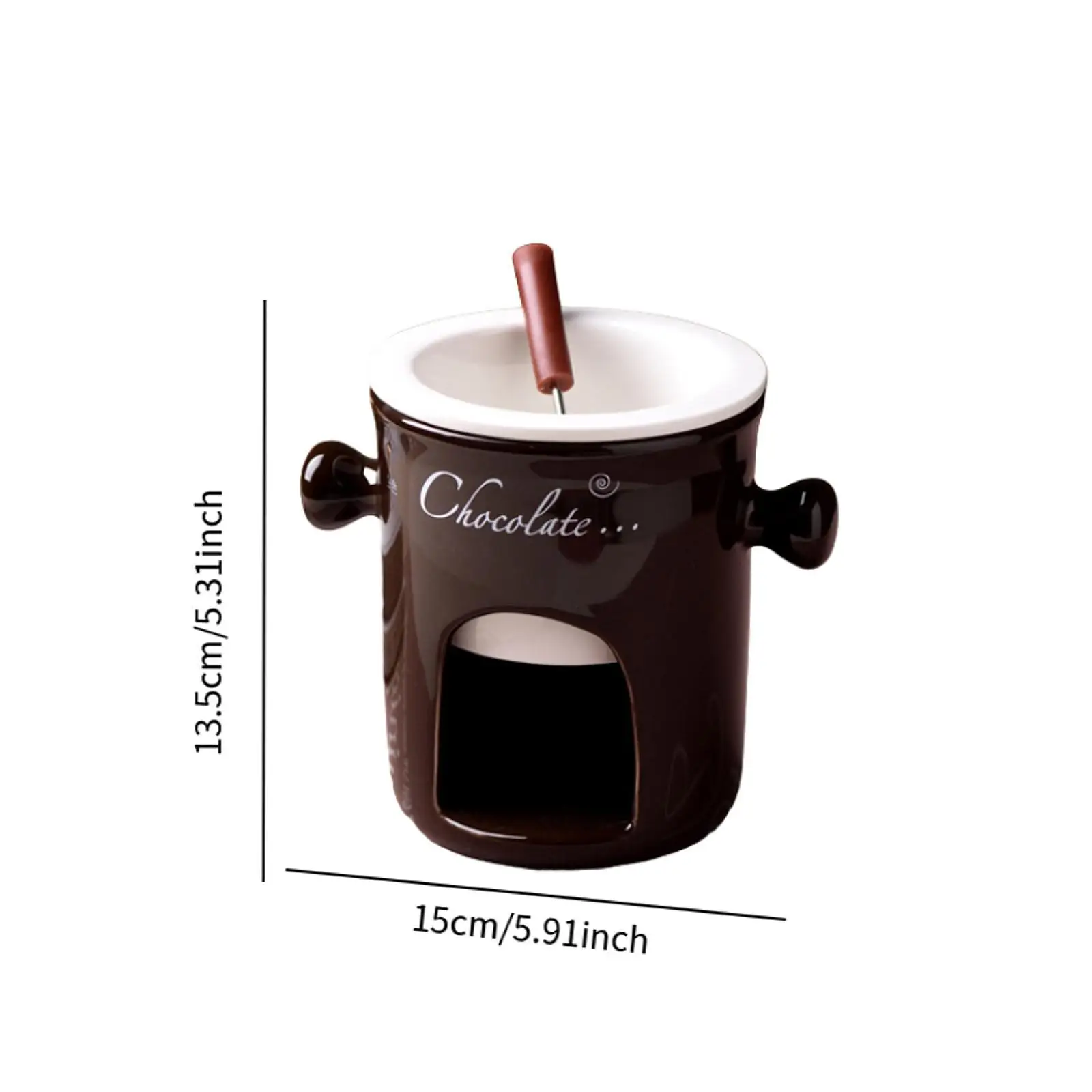 Chocolate Fondue Pot Chocolate Fondue Mug for Anniversary Engagement Dinner