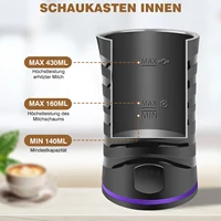 Mousseur à lait électrique automatique 4 en 1, adapté pour la mousse de lait chaude et froide, latte, cappuccino, macchiato, noir 3