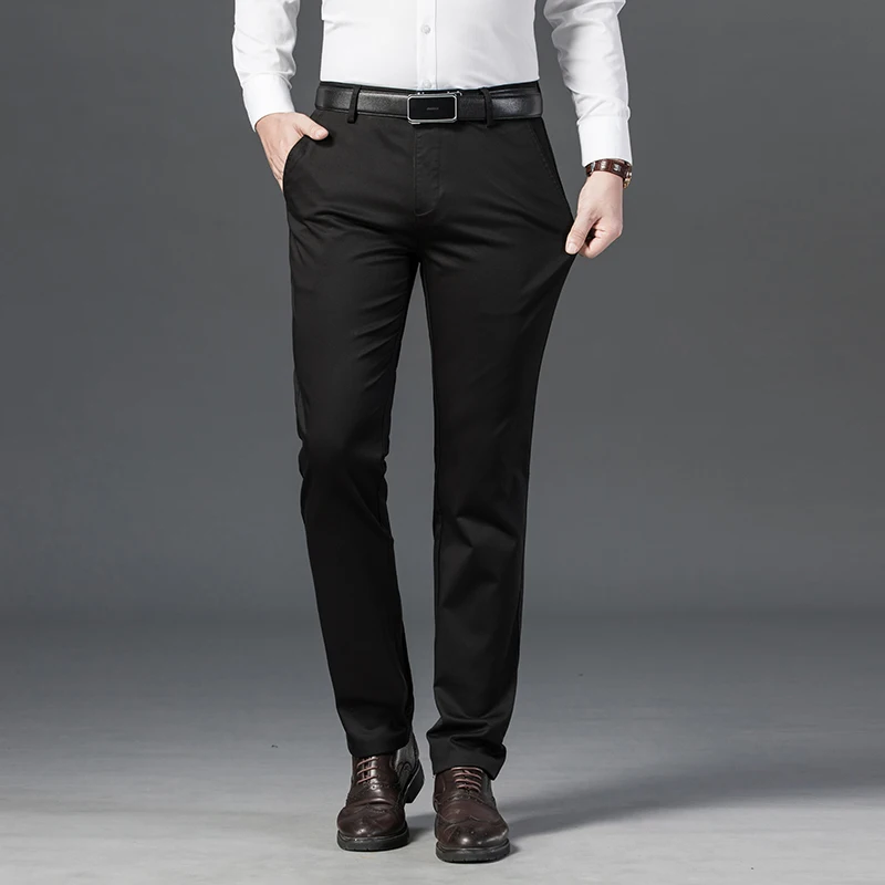 2024 New Men's Pants Trendy All-Matching Casual Trousers Simple Loose Straight Korean Style Business Trousers