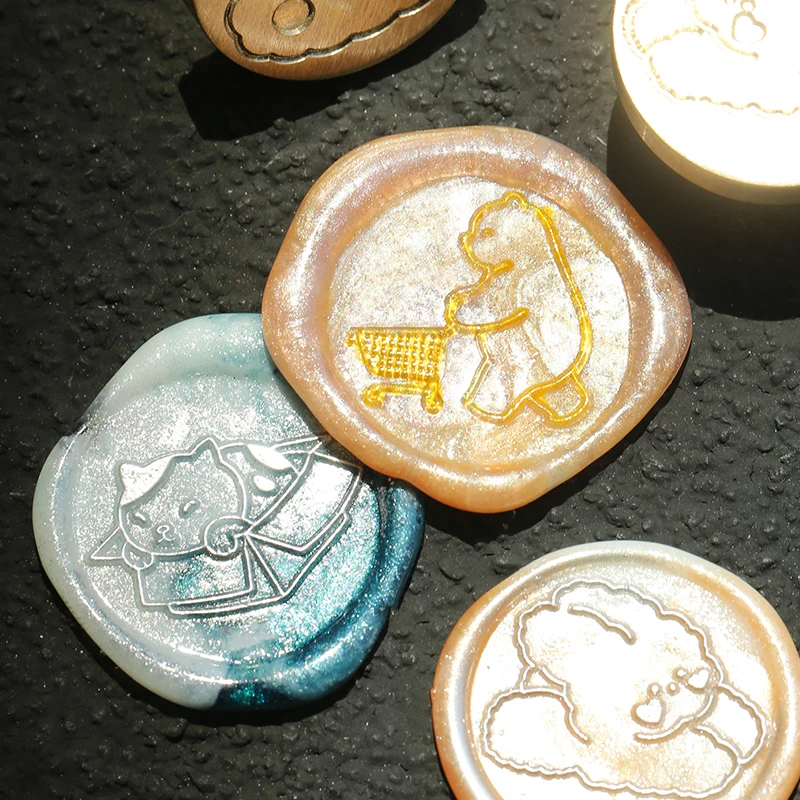 Wax Seal Stamp Cute Rabbit Waxing Seal Toy Envelope Scrapbook Fire Paint DIY Embossed Copper Head Metal Brass Head