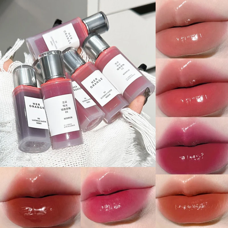 HERORANGE Crystal Gloss Lip Lacquer Long-Lasting Hydration Non-Sticky Glass-Like Shine Affordable
