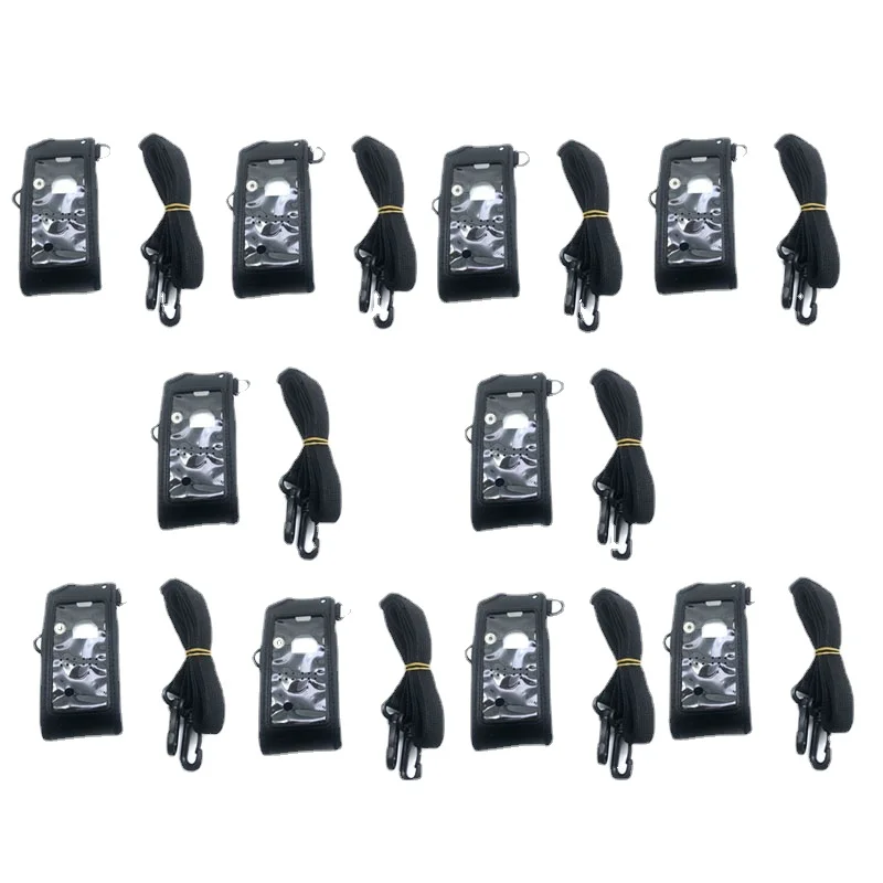 10PCS ANYTONE AT-D878UV PLUS Portable Ham Radio Walkie Talkie Soft Leather Case Bag Cover Holder Accessories Drop Shipping