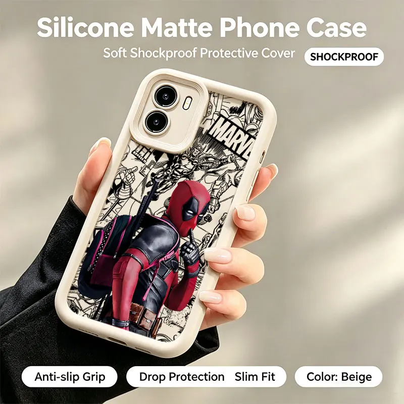 Deadpool Cartoon Design Phone Case - Vibrant & Durable Cover