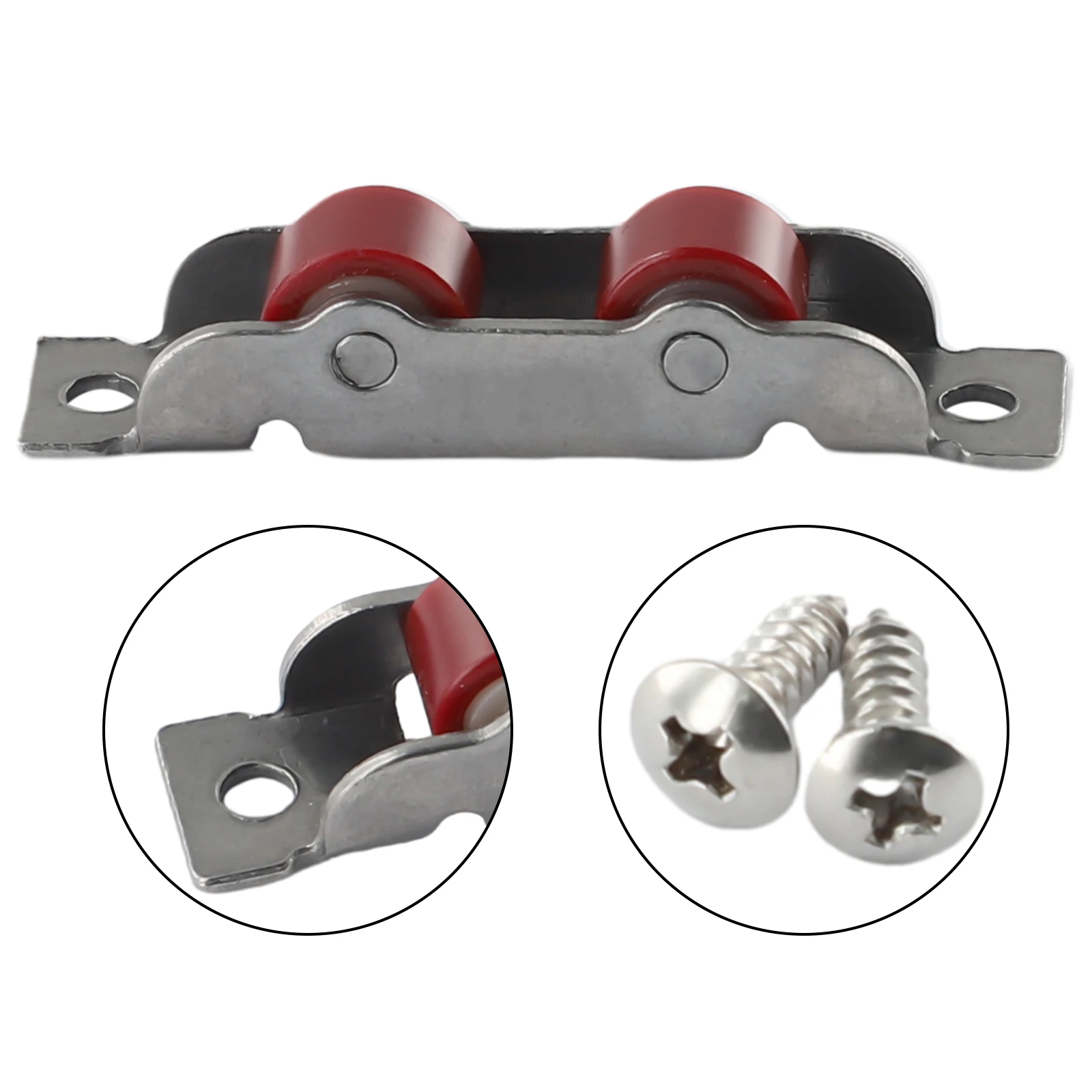 Home Garden Door Sliding Roller Door Hardware Pulley Sliding Door Roller Runner Wheel Slot Wheels Stainless Steel Track Pulley