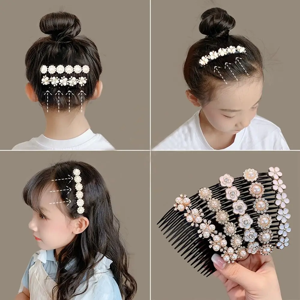 

Pearl Pearl Hair Comb Cute Plastic Styling Accessories Broken Hair Comb Fragmented Hair Head Fixed Hair Clip Women