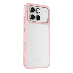 Premium Frosted Hard Shell Shockproof Camera Protective Case with Translucent Design for Honor Win (Pink)