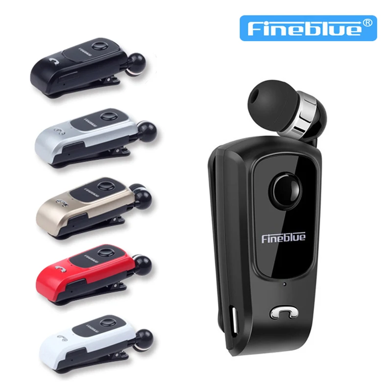 

Original Fineblue F920 Bluetooth Headphone Mini Wireless Handsfree Car Calls Remind Vibration Wear Clip Retractable Headset