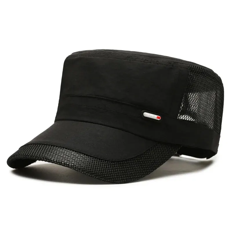 Baseball Cap Summer Mesh Quick Dry Flat Cap Men's Outdoor Sports Baseball Cap Sun Fishing Visor Women's Thin Breathable