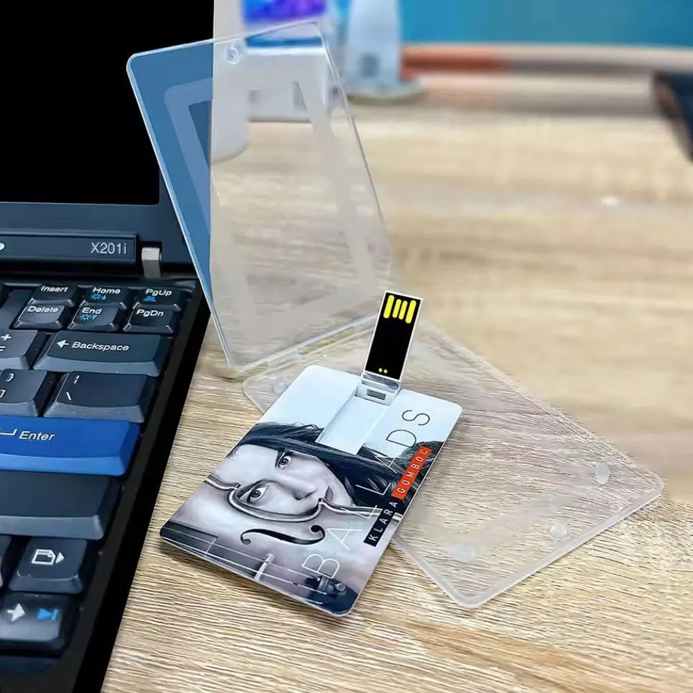 20개/세트 무료 로고 100% 용량 4GB 8GB 16GB 32GB 신용카드형 USB 플래시 드라이브 맞춤형 로고 최고급 크리에이티브 펜드라이브
