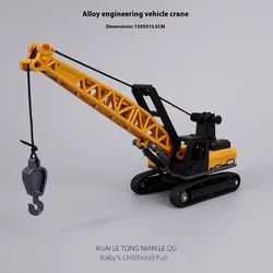 Premium Alloy Construction Vehicle Toy Set for Kids: Includes Excavator, Crane, Digger, Mixer, and Transport Truck (Bulldozer)