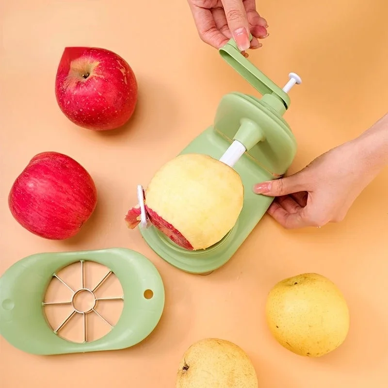 

Manual Rotation Multifunctional Creative Kitchen Cutter Tool Fruit Machine Hand-cranked Fruit Peeler Apple Pear Slicer