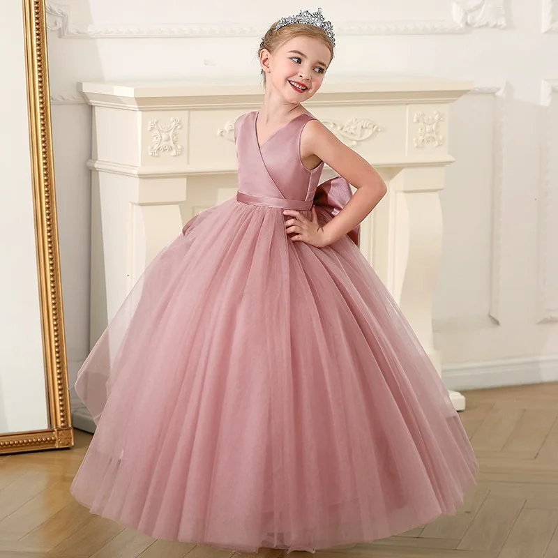 Vestidos Boho Para Damas De Honor Junior Con Falda AsiméTrica En Cascada Niebla