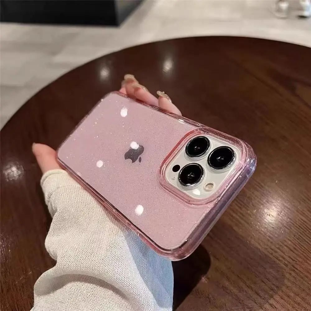 Luxury Bling Glitter Transparent Phone Case For iPhone 17 Air thumbnail 3