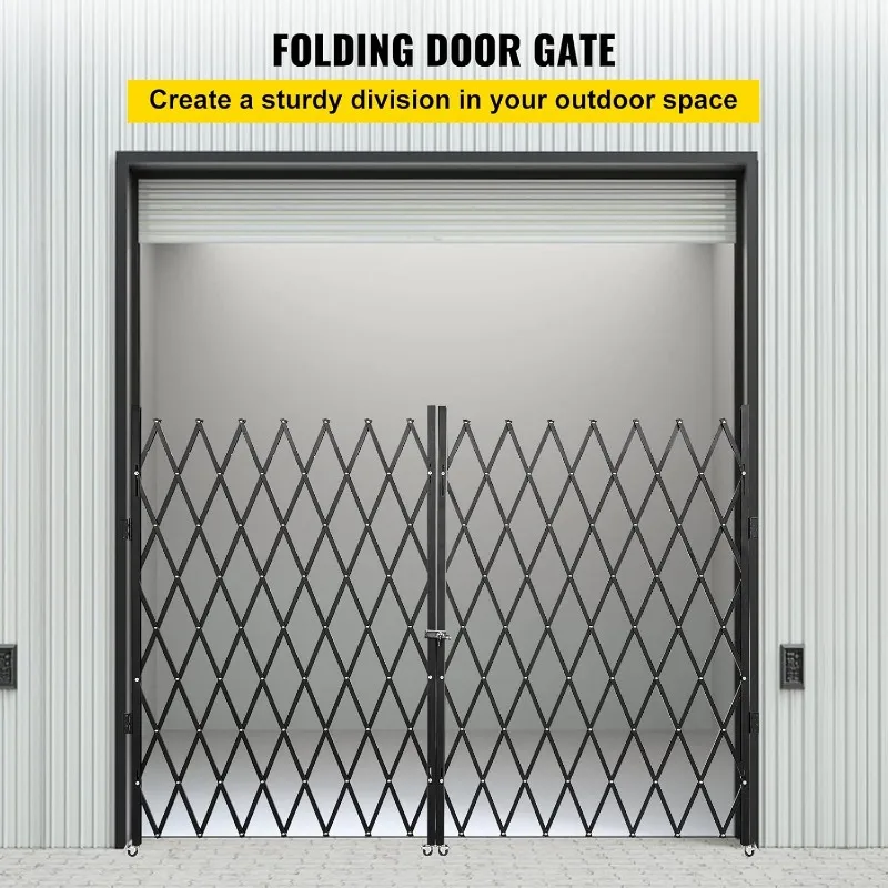 Bi-folding Security Gates Steel Folding Security Gates Flexible Extension Security Gates 360° Rolling Barricade Gates Keyed Gate 2