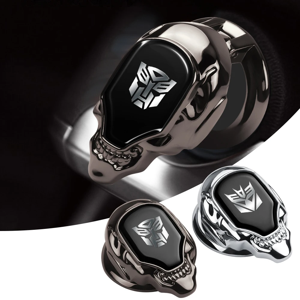 Auto Engine Start Stop Interruttore Pulsante Copertura Trasformatori Autobots Decepticon Interior Styling One-Key Start Adesivi Decorativi