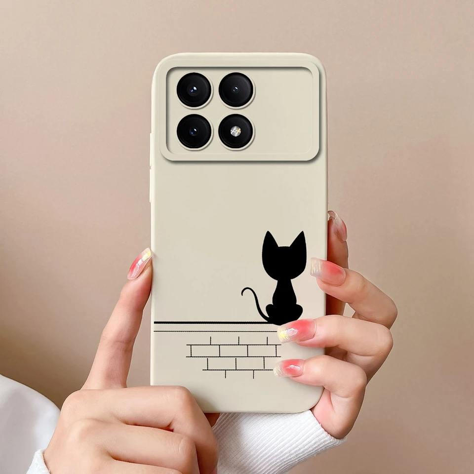 Lovely Cat Liquid Back Cover Case Coque