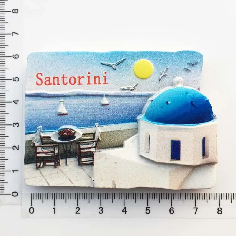 3D Santorini Griekenland Koelkast Magneet Reizen Souvenir Gift Thuis Keuken Koelkast Decoratie Magnetische Sticker Magneet Collectie