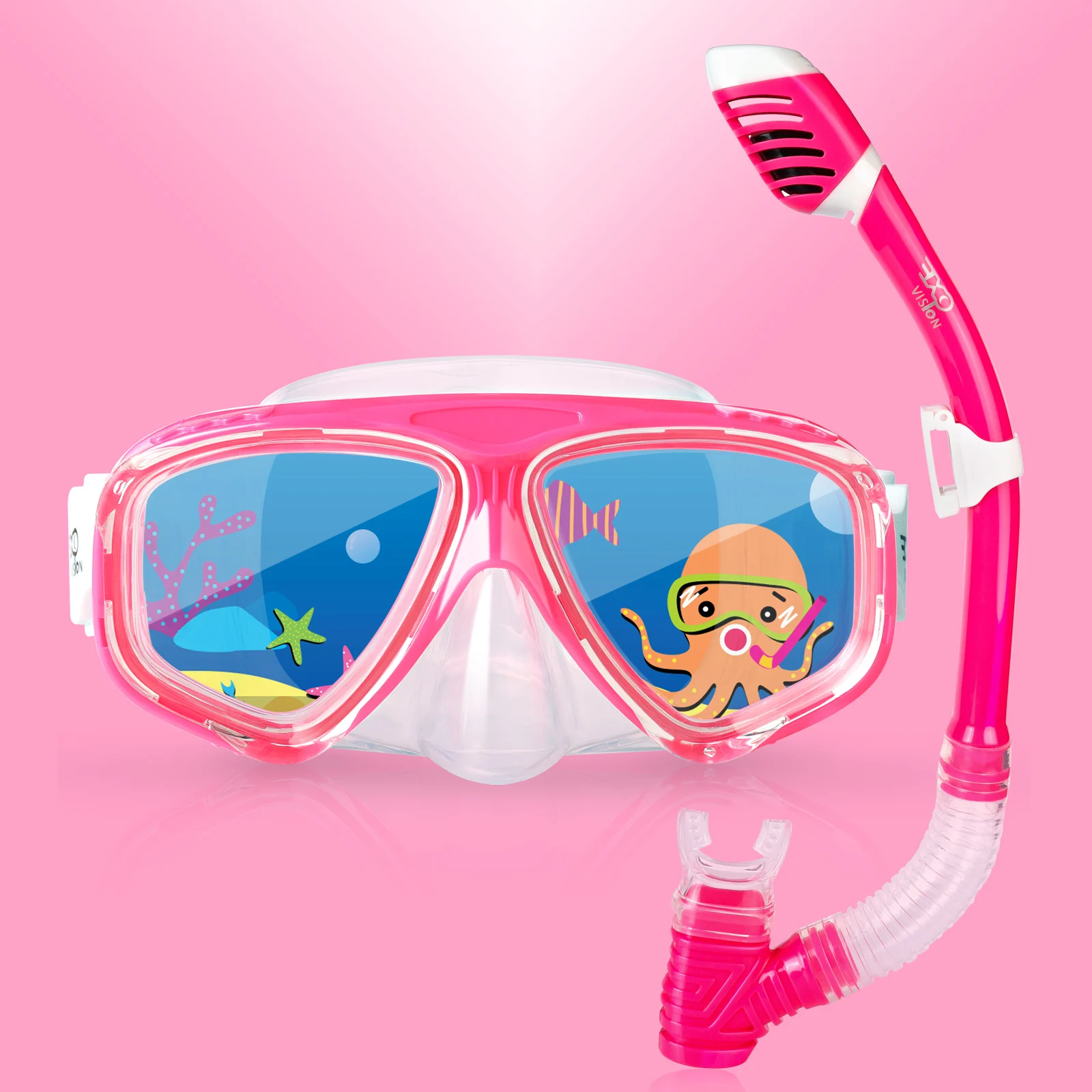 Dry Top Snorkeling Set for Kids, Anti Fog, Panoramic View, Diving Mask with Snorkel, Unisex, Snorkel Equipment, Boys and Girls