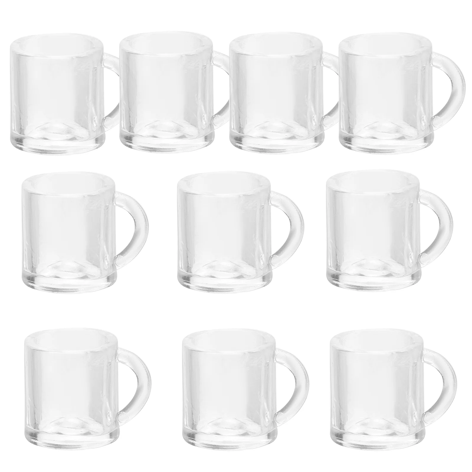 10 Pcs Dollhouse Miniature Accessories Items Drink Cup Glass Beer Mug Mugs Tiny Stuff Abs for Dolls