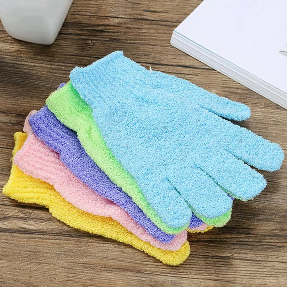 2Pcs Soft Shower Gloves Fast Foaming Scrubbing Gloves Exfoliating Body Cleaning Scrub Mitt Bathing Exfoliating Massage Gloves 3