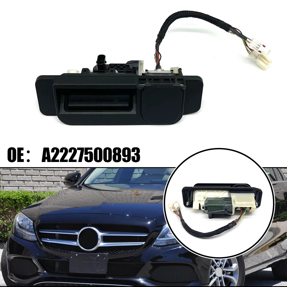 

1x Trunk Release Handle With Rear View Camera Car Plastic + Metal Assembly Part For Mercedes-Benz C63AMG S GLC300 #A2227500893