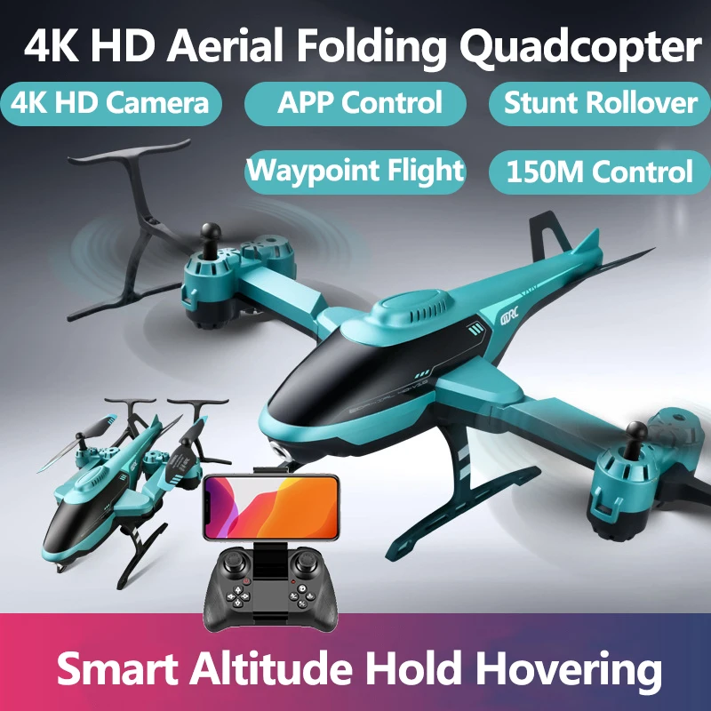 APACHE Altitude Hold helicopter 4K HD WiFi Camera RC Quadcopter APP Control One Key Takeoff/Landing 150M Foldable V10 Drone |