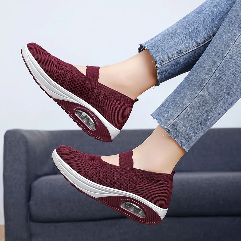Summer Comfort Casual Women's Shoes Fashion Soft Sole Breathable Hollow Out Flat Shoes for Women womens sneakers