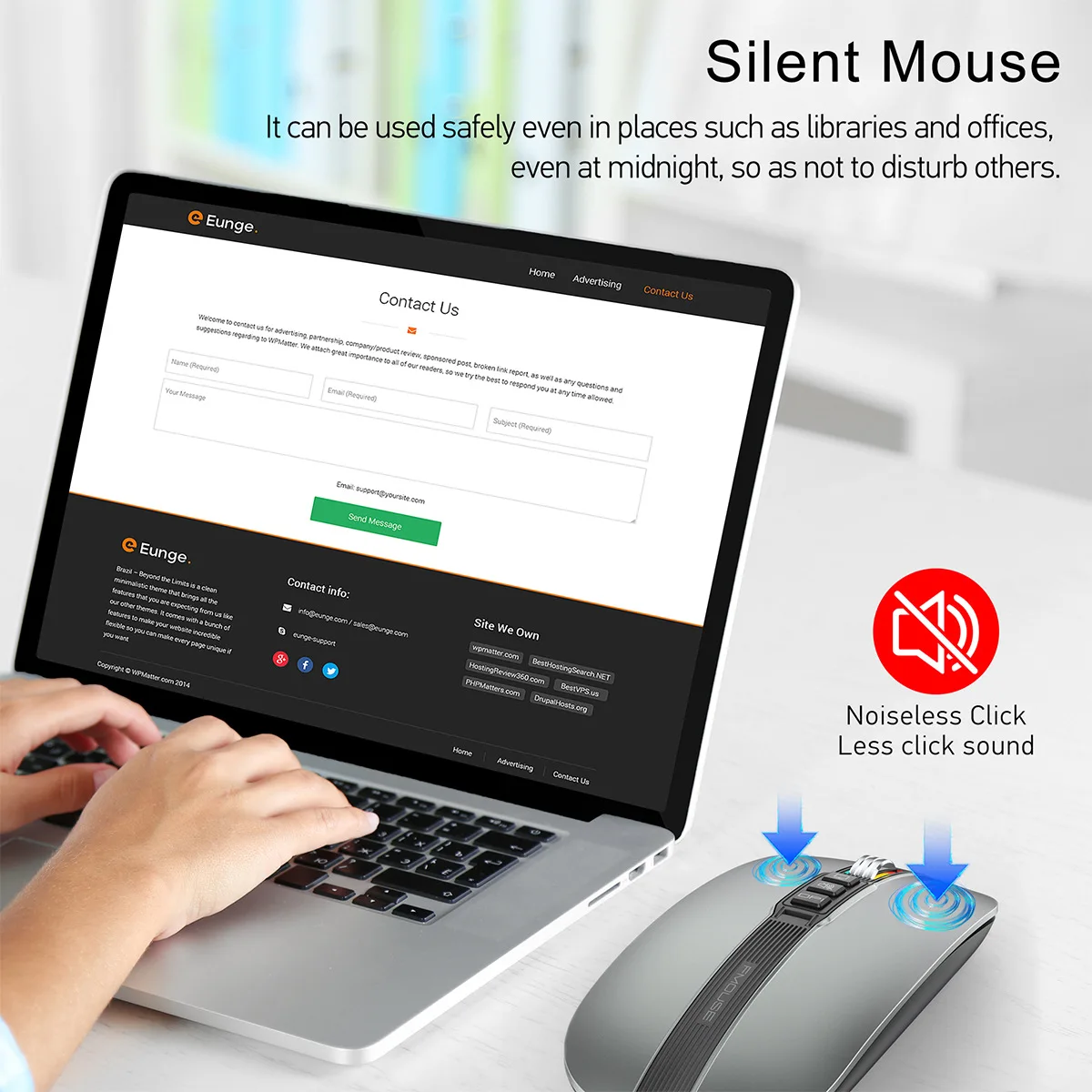 Dual Mode Wireless Bluetooth-compatible Silent Mouse USB 2.4G 2400DPI Noiseless Mute Mouse Type-C Charging For PC Laptop Mice