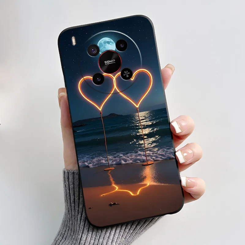 Chic Bright Pattern Silicone Phone Case - Pink Sand Beach & Garden Shockproof Shell