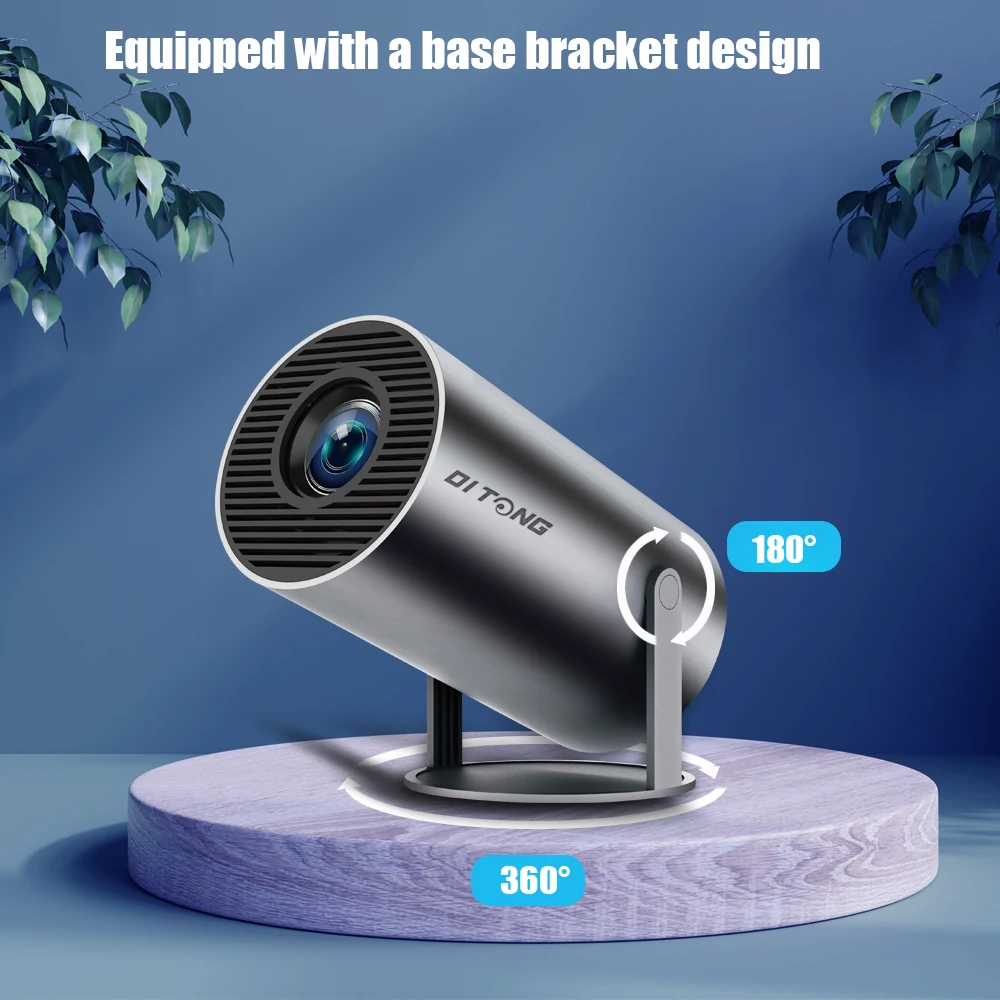 Portable Projector DITONG HY300 Plus HD 4K 1280x720P Android 11 Wifi6 LED Video Home Theater Cinema Phone mini Proyector Movie