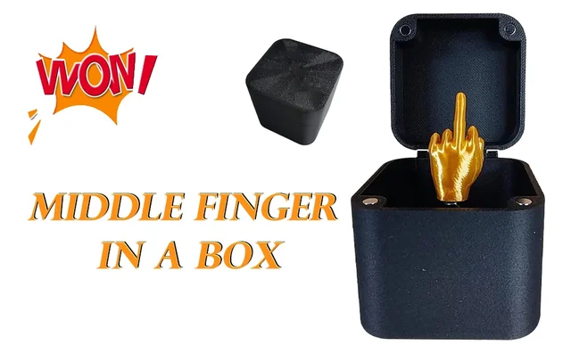 Scatola Sorpresa Dito Medio - Pop-up A Molla, Scherzo Divertente Per Regali E Desktop - Foto 2