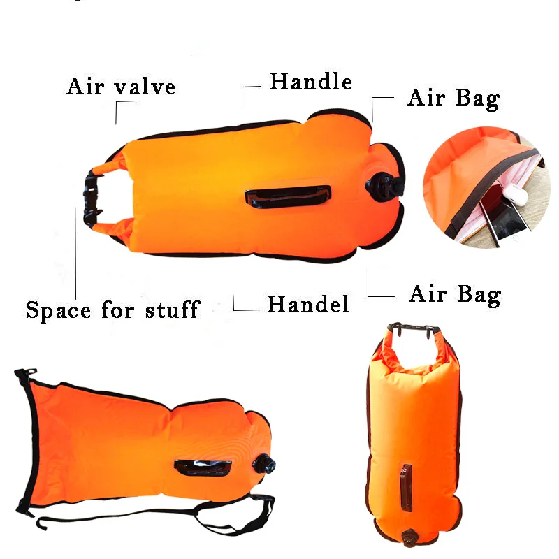 Swimming Buoy Swimming Buoy Safety Float Air Dry Bag Inflatable Floating Bag Lifesaving Buoy for Water Sport for Swimming 20L/28L