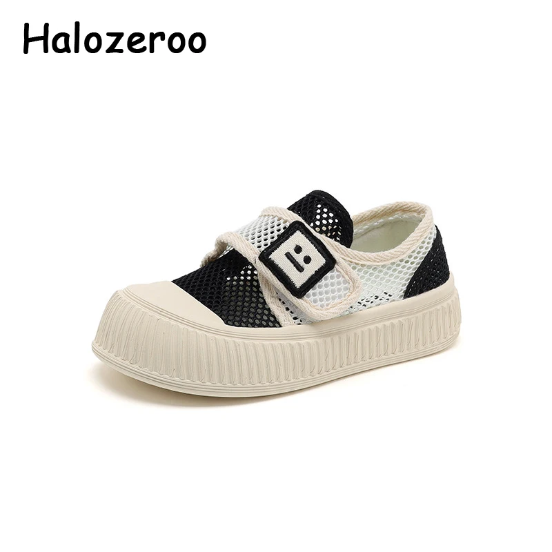 

New Kids Casual Sneakers Baby Girls Black Canvas Shoes Children Brand Chunky Sneakers Boys Mesh Sport Sneakers Trainers Summer