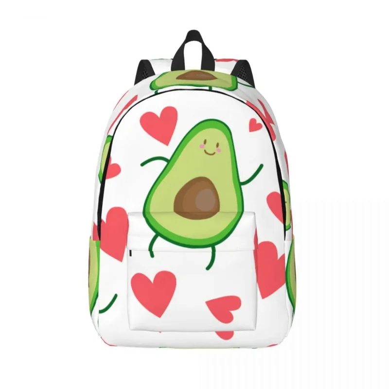 Student Avocado Heart Pattern Parent-child Lightweight Backpack Couple Laptop Bag