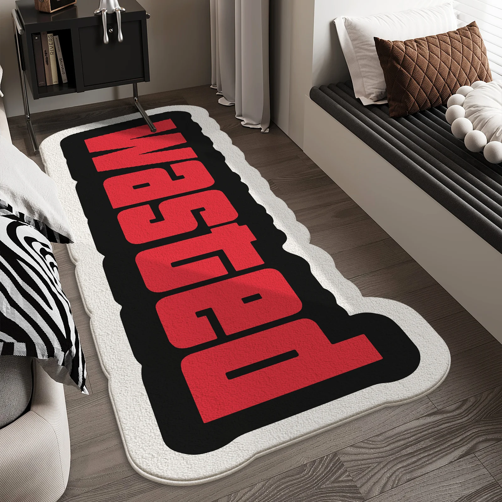 VIKAMA „WASTED“ Fußmatte, wärmespeichernde, rutschfeste Eingangsmatte, Flur-Fußmatte, Bettvorleger für Schlafzimmer, Heimdekoration – Detail 2
