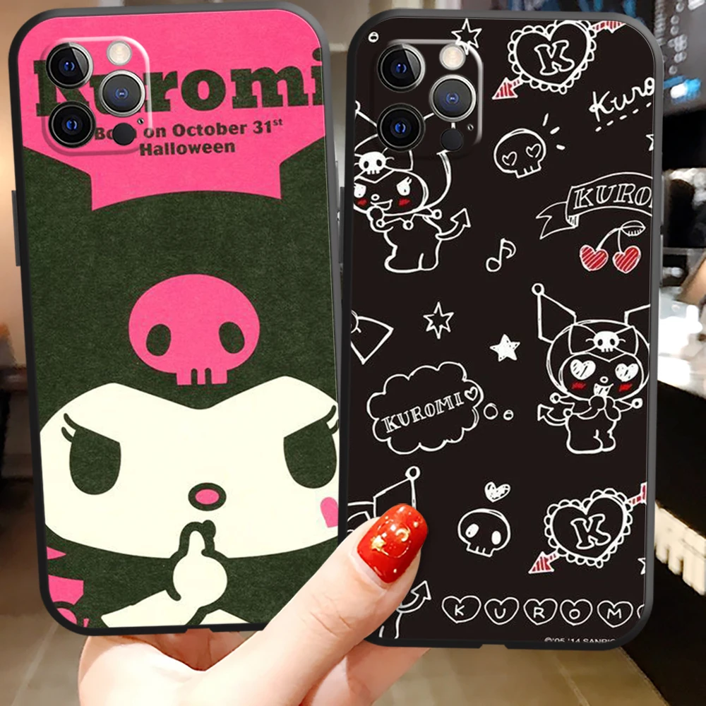 Милый чехол для телефона Hellokitty kuromi IPhone 11 12 Pro MAX 8 Plus XS XR Max 13 7 6S мультяшный Цветной