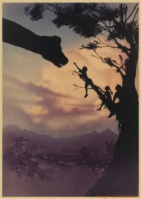 Dinosaur Canvas Painting Jurassic Park Movie Posters Vintage Posters And Prints Wall Art Pictures For Living Room Home Decor Peckshirt