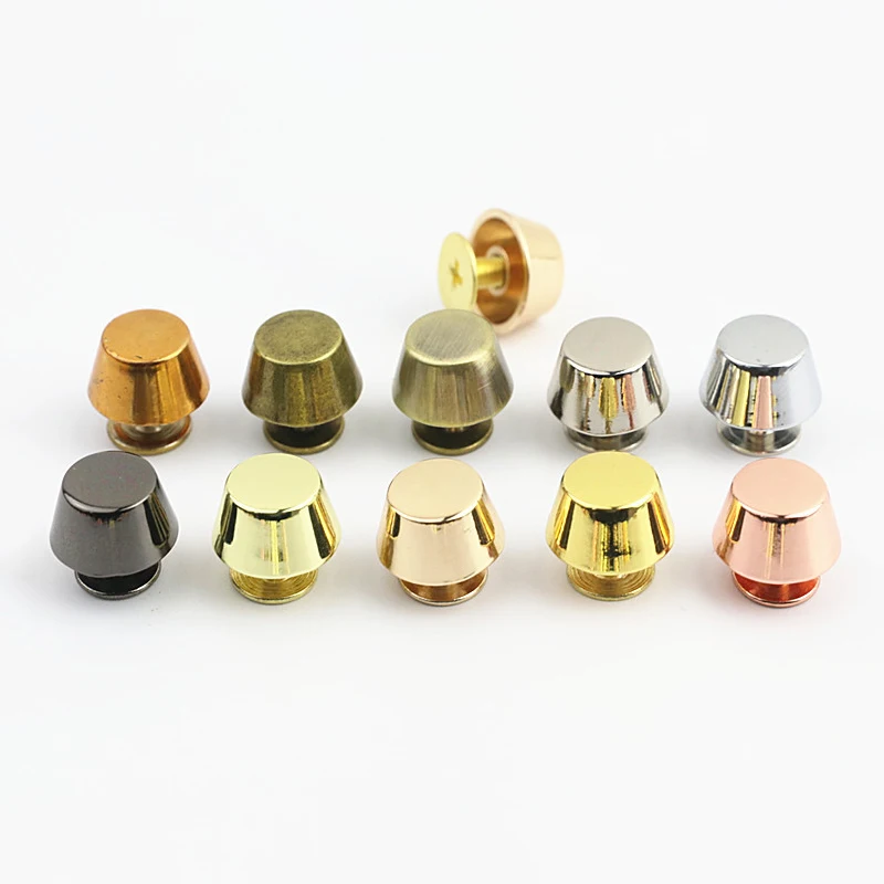 Description Picture 2 of item10sets Bucket Shape Bag Feet Base Studs Bottom Wear Protection Rivets Wallet Bag Decor Buttons Leathercraft Parts Accessories