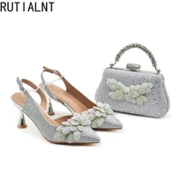 2025 Fashion Italian Designers Top Brand Luxury Clutch Bag and Summer Women's Pointed Toe High Heel Wedding Party Sandals 1
