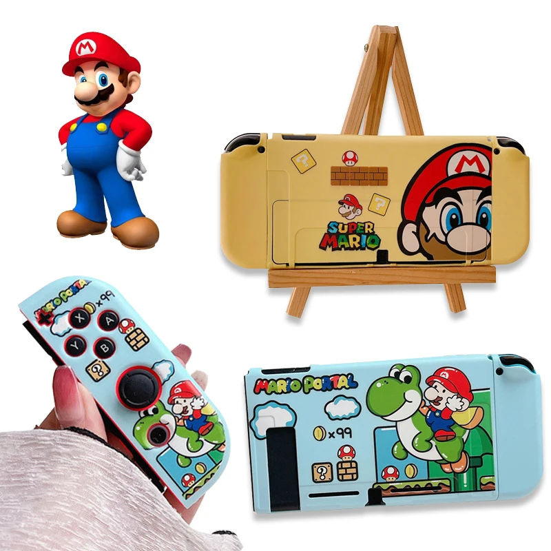 Custodia Protettiva Super Mario Cartoon Per Nintendo Switch Ns Oled Anime Custodia Protettiva Per Controller Joy-Con In Silicone Morbido