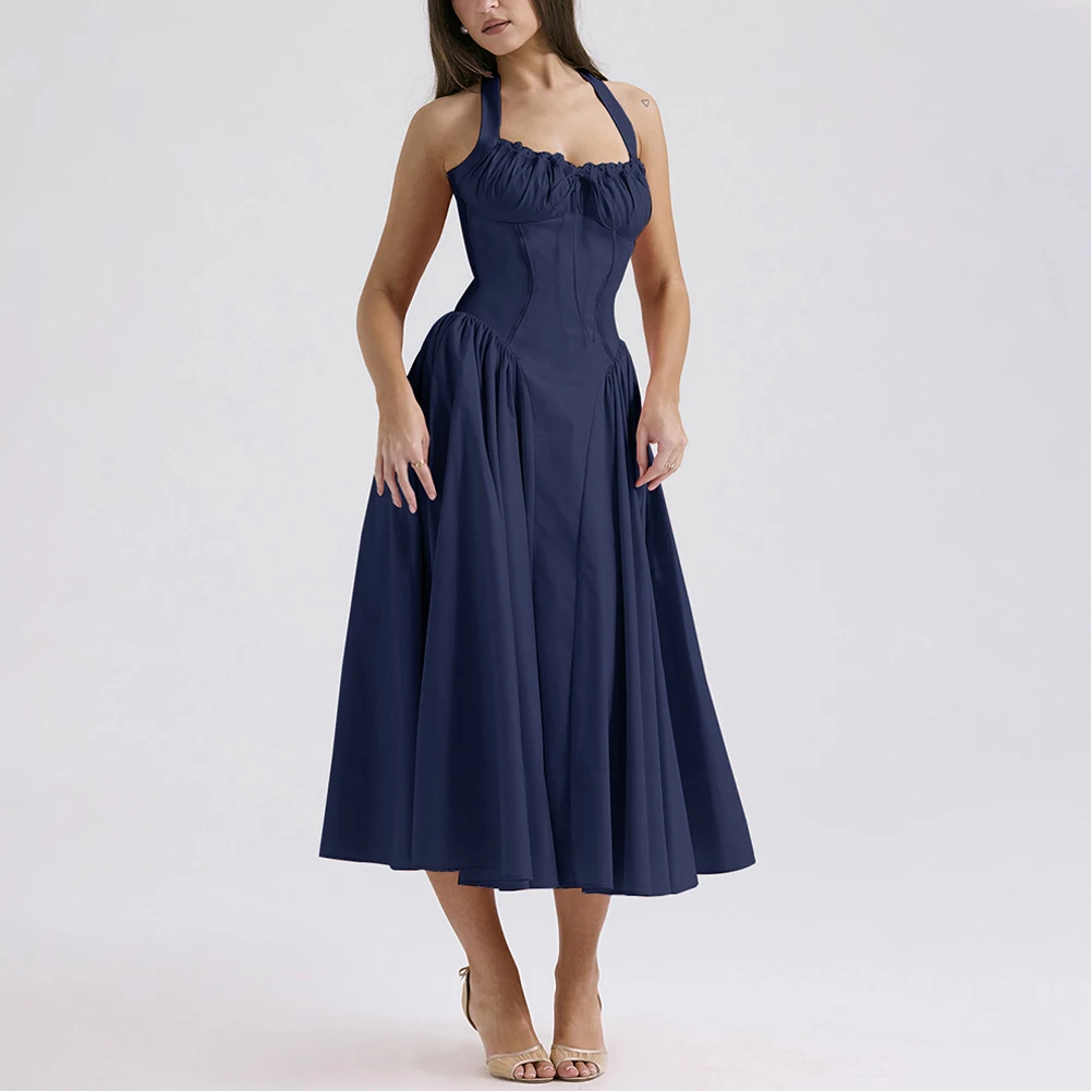 Fashion Halter Necklace Dress