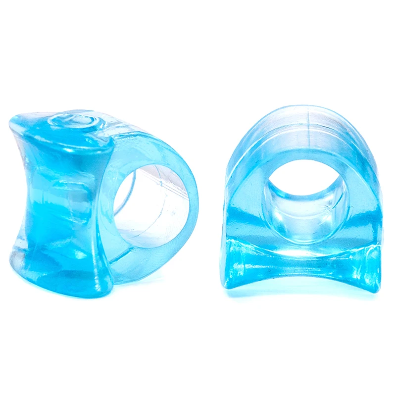 High Quality 2Pcs Blue Soft Silicone Gel Toe Separator Foot Care Tool Hallux Valgus Bunion Spacers Thumb Corrector